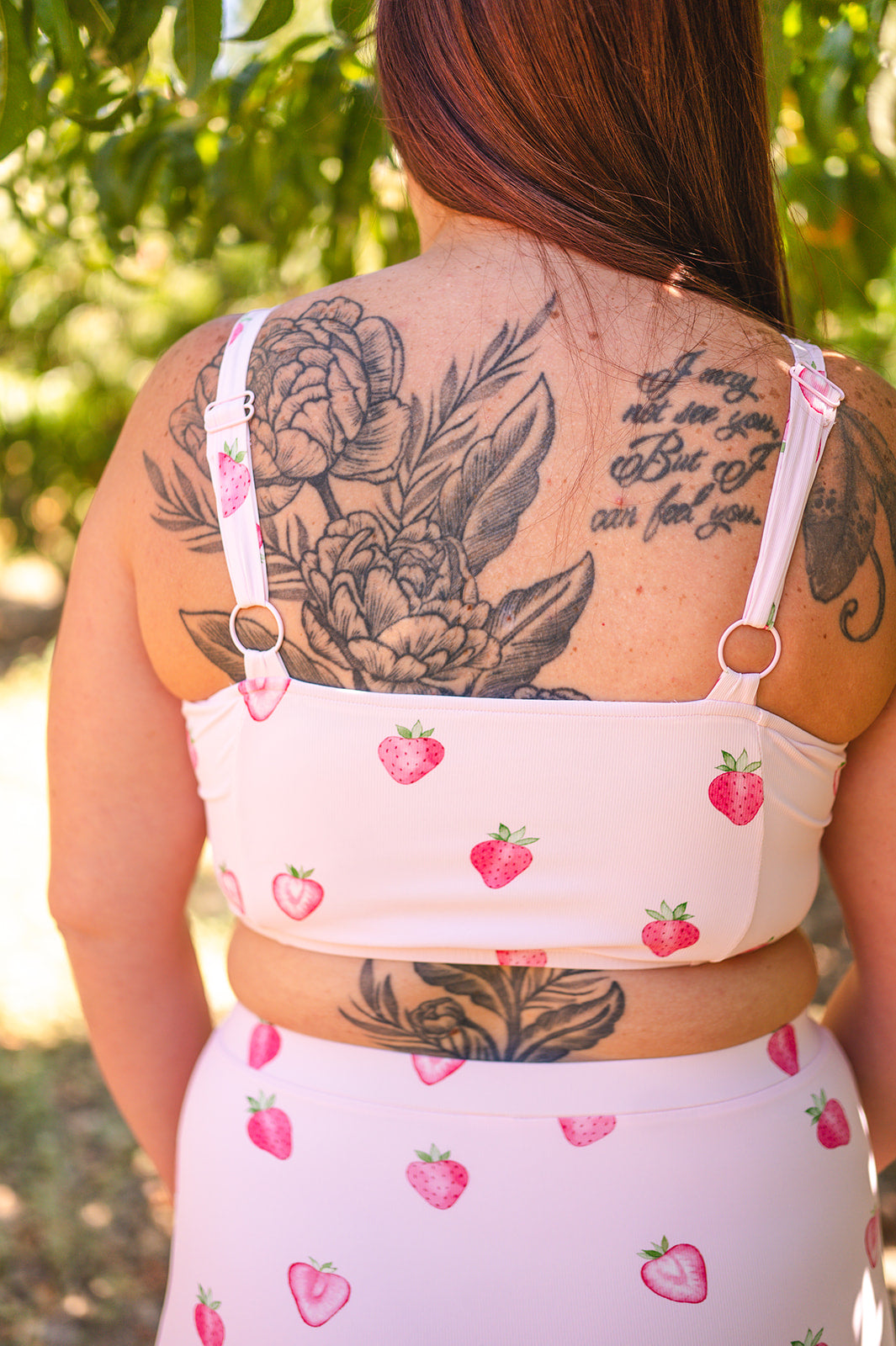 Modest swimwear top with full coverage, supportive top - back view