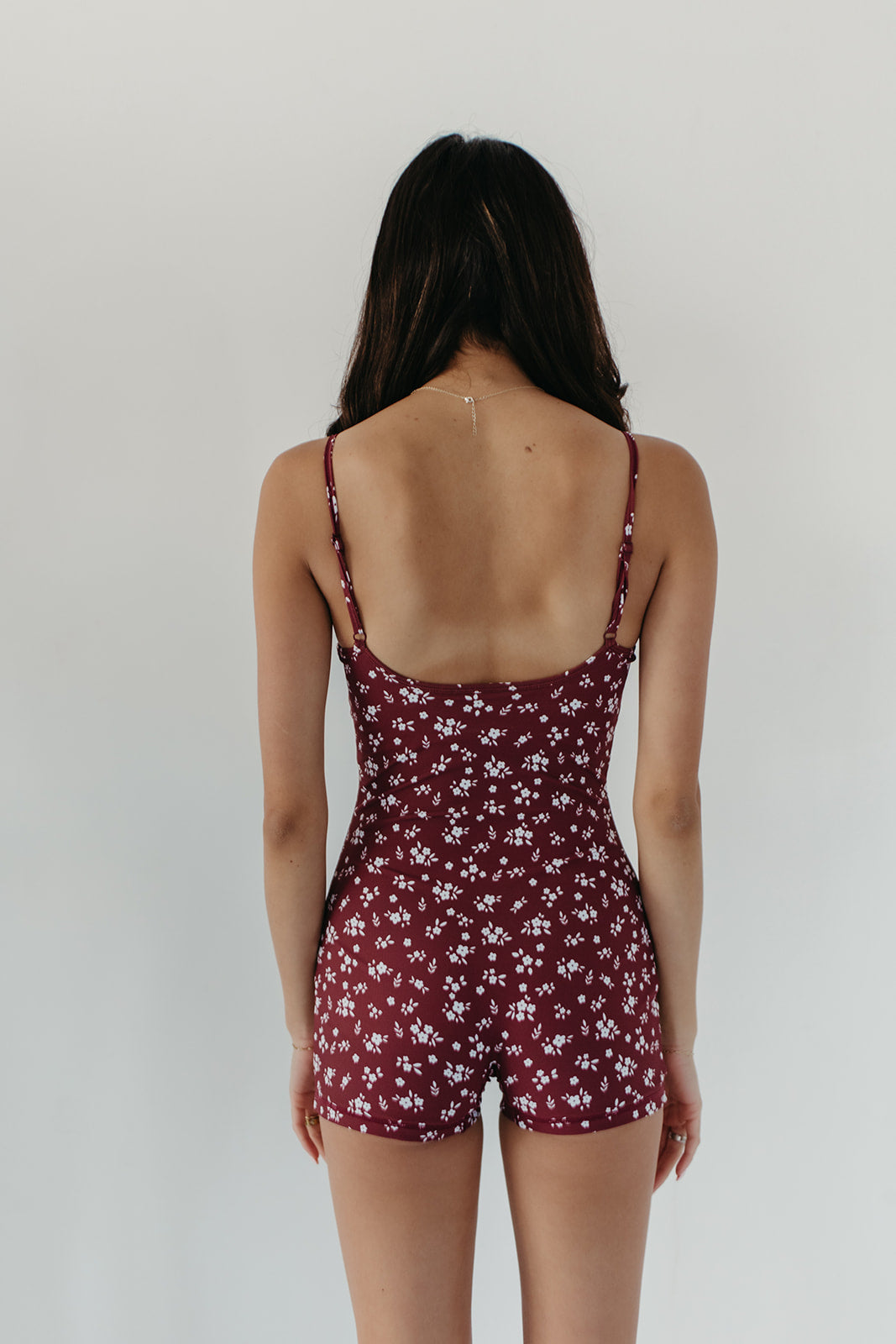 Aria in Navy Floral Romper
