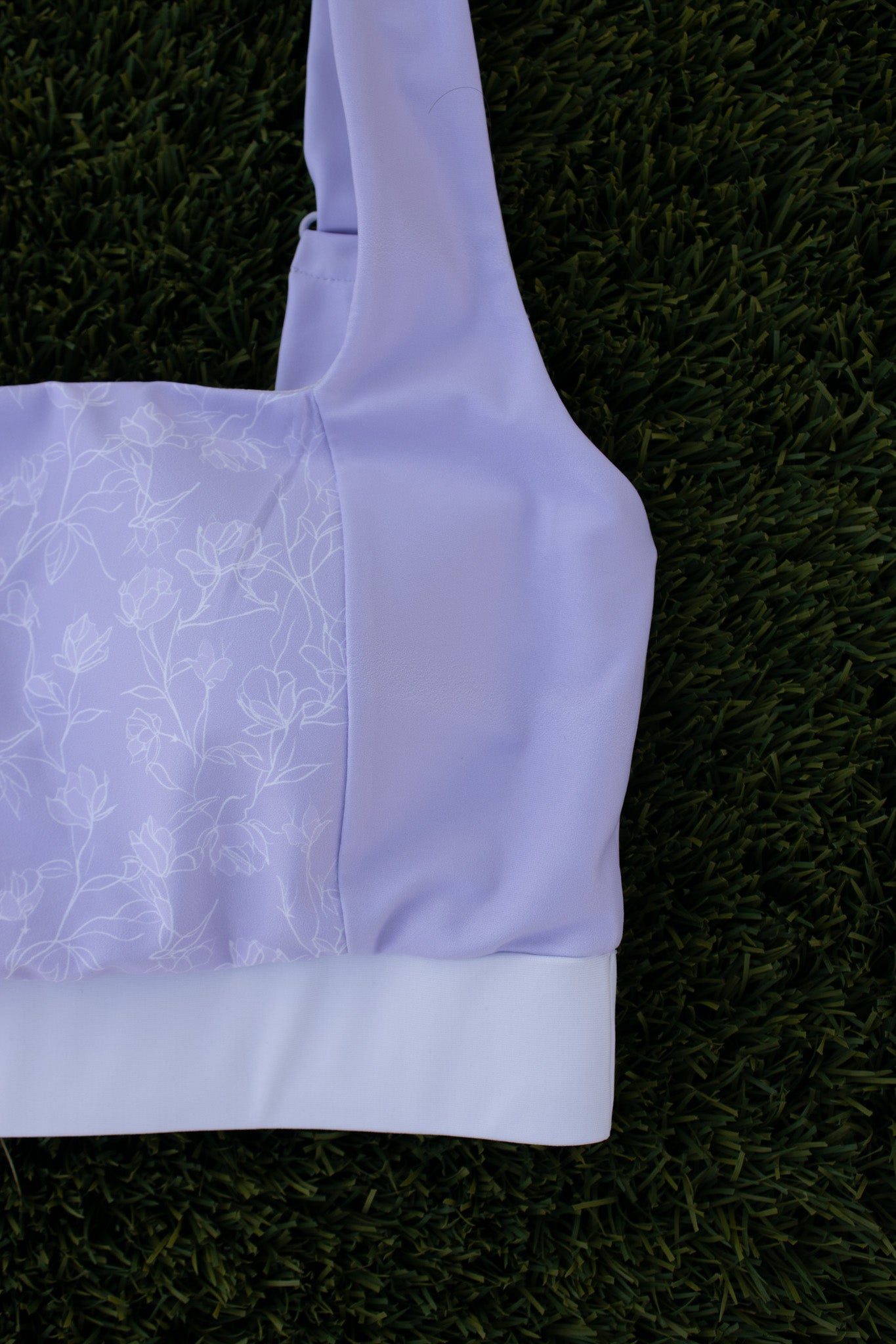 Modest swimwear top with full coverage, supportive top - details