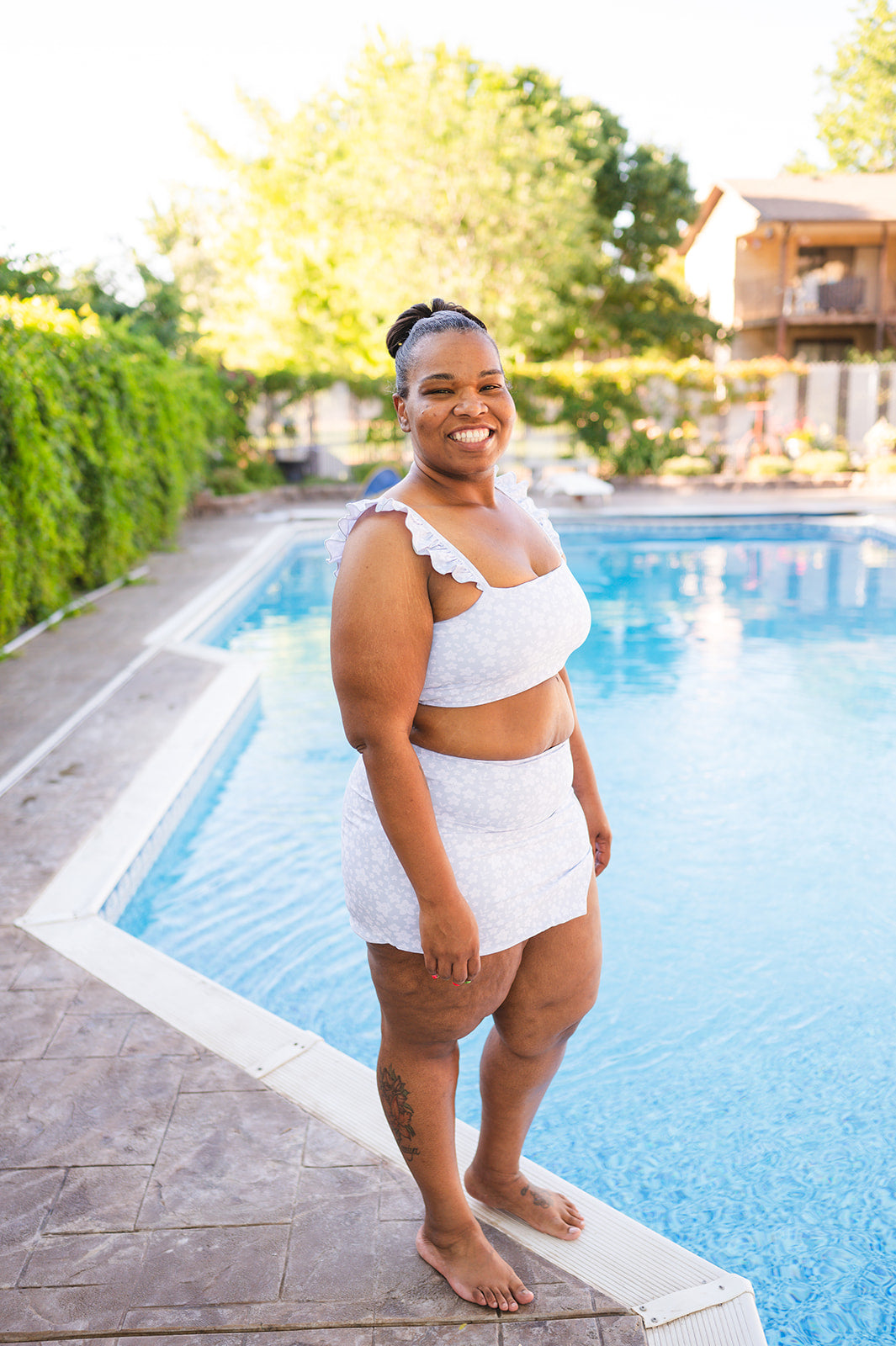 Modest swimwear top with full coverage, supportive top - plus size