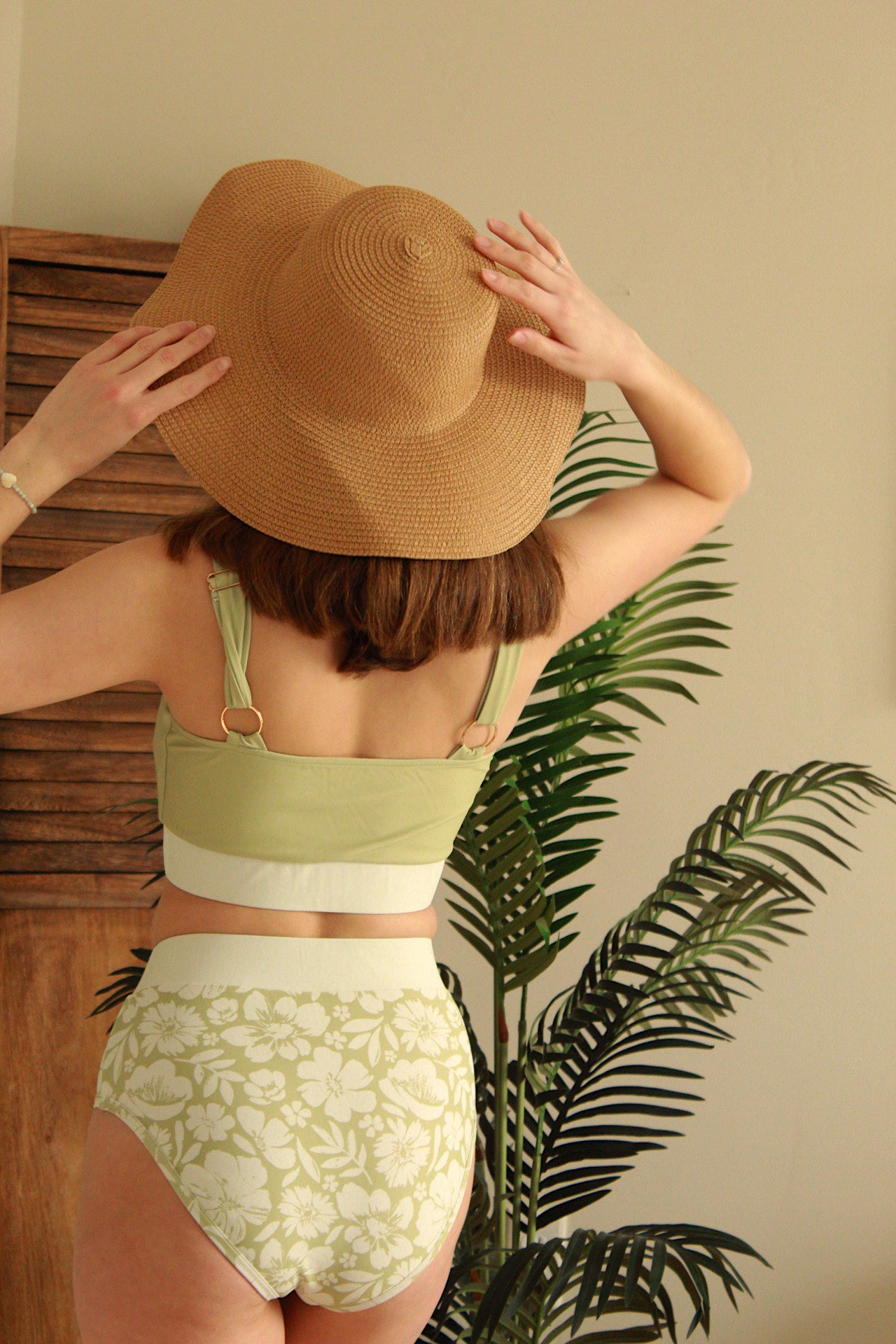 Modest swimwear bottom with full coverage - back view