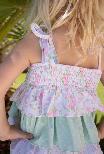 PREORDER LATE OCT-Girls Garden Party Tankini