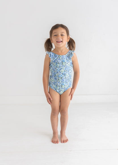 Oaklee Mini Suit in Blue Floral