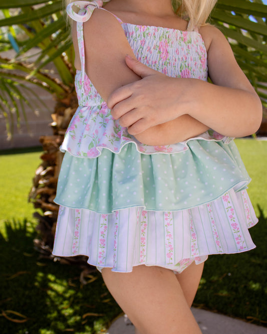 PREORDER LATE OCT-Girls Garden Party Tankini