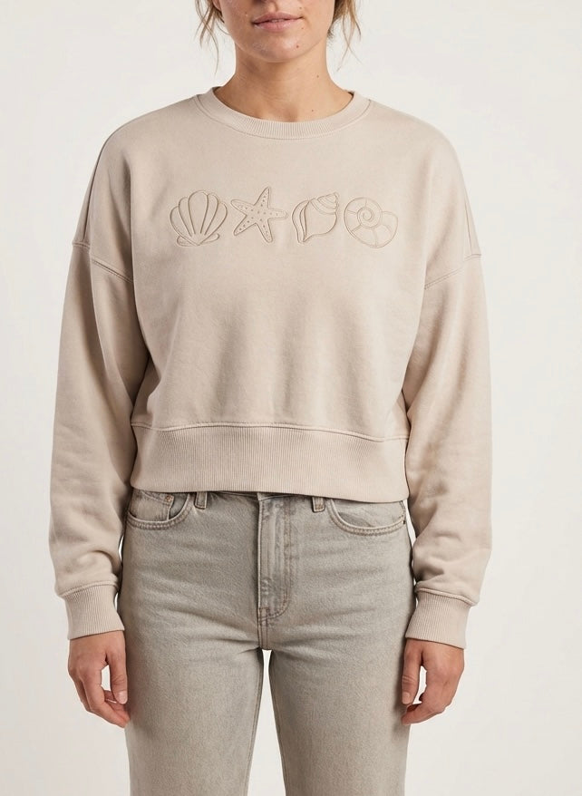 Seashell Cropped Sweatshirt