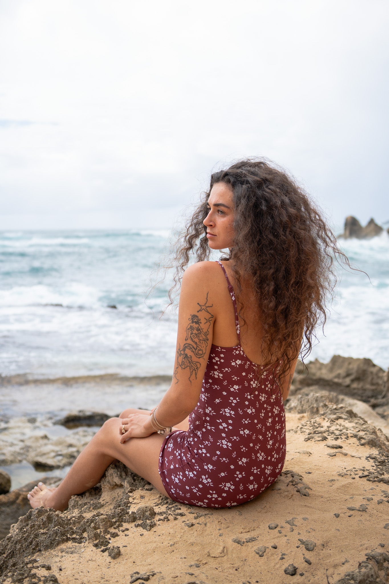 Cranberry Patch Swim Romper