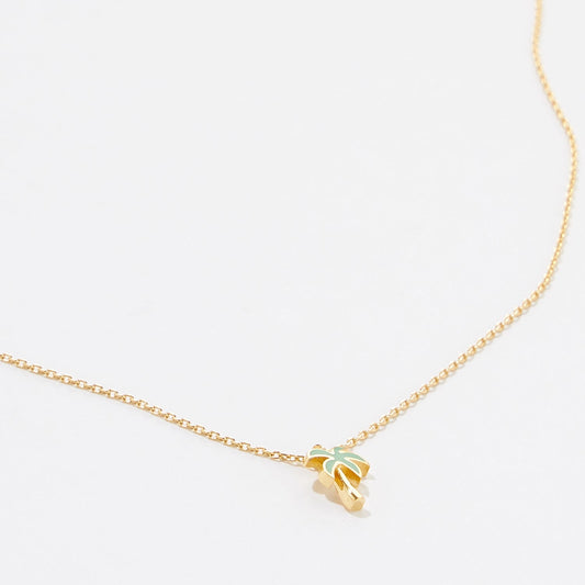 Gold Plated Palm Tree Pendant
