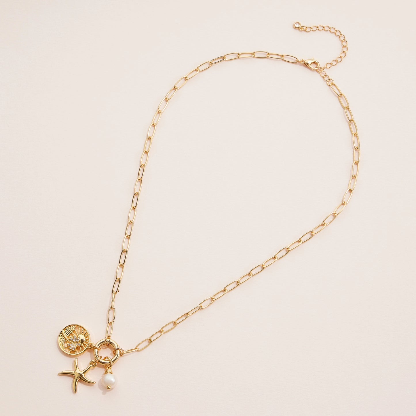 Gold Filled Starfish Charm Necklace